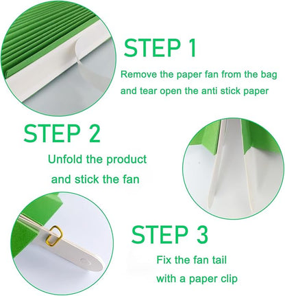 Green Party Decorations,Green Paper Decorations For Party,Tennis Party Decorations Party Paper Fans Bulk 12in,Graduation Decoration Classroom Decor,St Patrick'S Day Decortions 30 Color Diy Set （Green）