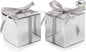 COTOPHER 25pcs Wedding Favor Boxes, Paper Gift Boxes 3x3x3 Inches Small Gift Boxes with Ribbons Small Boxes for Gifts, Crafting, Cupcake, Candy, Bridesmaid Proposal Boxes