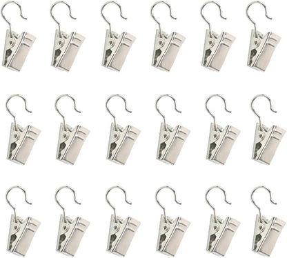 30 Pcs Curtain Clips with Hooks, Heavy Duty Metal Shower Clip Hook Set for Hanging Photos Art Craft Display Home Decoration