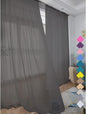 Window Dark Grey Sheer Curtains 48 Inches Width 160 Inches Long 2 Panels Sheer Curtain Clear Curtains Basic Rod Pocket Panel for Home Living Room Bedroom Kids Room Yard Patio Parlor Sliding