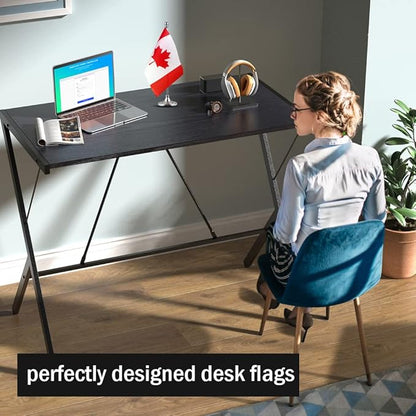 Canada Flag Canadian Flags, Small Mini Canadian Desk Flag, Used for Table Office Classroom Home Patriotic Events Decorations