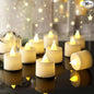 Amagic 50 Pack LED Tea Lights, Flameless Votive Candles, Lasting Electric Fake Small Candles, Battery Operated Tealights Candles for Halloween, Christmas, Home Decor, Wedding, Party, Festival (Ivory)