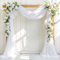 White Wedding Arch Draping Fabric 1 Panel 30'' x 18FT Sheer Chiffon Arch Drapery for Easter Bridal Shower Backdrop Outdoor Party Arches Church Ceremony Decoration