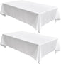 Fitable Faux Linen Tablecloths 2 Pack, Faux Burlap Fabric Table Clothes for Rectangle Tables, Rustic Table Covers for Kitchen Dining, Party, Farmhouse (White, 54 x 78 Inch)