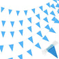 Tatuo 200 Feet Solid Pennant Banners Flags String Triangle Hanging DIY Bunting Flags Party Decorations for Grand Opening Party Banners for Kids Birthday, Shops (Blue)