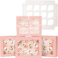 Bakepacker Auto-pop up 12 Cupcake Containers 6-Packs Pink Cupcakes Carrier, 12 Cupcake Boxes with Window 13"x10"x3.5"