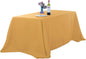 Ascoza 2pack 90x156 Inch Gold Rectangular Tablecloth 8 Feet Table Cloth in Polyester Fabric for Wedding/Banquet/Restaurant/Parties
