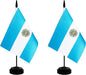 2 Pack Argentina Desk Flag, Argentinian Table Office Flag with Solid Pole and Stand Base, International Country Flag, Festival Celebration, Classroom Meeting Desktop Decoration (Argentina)