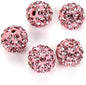100pcs Adabele Grade A Suncatcher Crystal Rhinestone Pave Loose Beads 10mm Light Rose Pink Polymer Clay Disco Ball Spacers Compatible with Shamballa All Craft Jewelry Making DB10-55