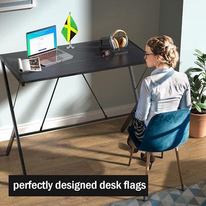 Jamaica Flag Jamaican Flags, Small Mini Jamaican Desk Flag, Used for Table Office Classroom Home Patriotic Events Decorations