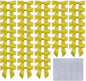 2.5" Hgzgch Yellow Satin Ribbon Bow for Gift Wrapping, Premade Bows for Crafts, Cake, Party Favors, Handmade Bows with Double-Sided Tape, Self Adhesive Gift Bows for Presents, Treats - 50pcs