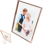6"x8" Rose Gold Heart Floating Frame, For Picture 5x7,4x6,3x5, Tabletop Shelf Photo Frame, Classy For Thanksgiving, Home or Wedding Decoration