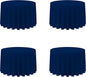 BRILLMAX 4 Pack Navy Blue Round Tablecloths 108 Inch - Circle Bulk Linen Polyester Fabric Washable Table Cloth Cover for Wedding Reception Banquet Birthday Party Buffet Restaurant