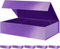PACKHOME 6 Extra Large Gift Boxes 17.5x11.3x4.3 Inches, Sturdy Shirt Boxes with Magnetic Lids for Clothes and Large Gifts (Glossy Purple)