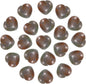 PATIKIL 20 Pcs Natural Heart Shaped Crystal Stone, 0.6 Inch Mini Polished Love Gemstone Crystal, Pocket Rock Engraved Worry Stones for Women Gifts Meditation, Gray Green