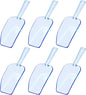 Ice Scoop Candy Buffet Containers Scoopers, Hmxpls Blue Plastic Scoop for Popcorn Cookie Candy Buckets, Podpocket Acrylic Large Scoops for Parties Wedding Bar Jars Freezer Dry Goods （6 Pack 7.5 In ）