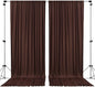 AK TRADING CO. 10 feet x 8 feet IFR Polyester Backdrop Drapes Curtains Panels with Rod Pockets - Wedding Ceremony Party Home Window Decorations - Brown