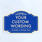 Custom Decorative Outdoor Metal Sign - Personalized Aluminum Driveway Sign, Waterproof, Made In USA - Design 2 Blue Steel 42x28 In