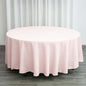 Efavormart Round Tablecloth, 108 Inch Stain & Wrinkle Resistant Washable Table Cloth, Decorative Polyester Fabric Table Cover for Banquet, Wedding, Dining- Blush