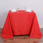 Efavormart 90" RED Wholesale Linens Polyester Square Linen Tablecloth for Kitchen Dining Catering Wedding Birthday Party Events
