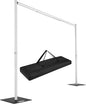 Pipe and Drape Backdrop Stand,8ft x 10ft Backdrop Stand, Adjustable Metal Heavy Duty Wedding Background for Parties Birthday Party Baby Shower Wedding Decorations