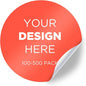 Personalized Labels - Custom Stickers with Any Design Image Logo Text, Thank You Labels, 100 Scalloped 6x6