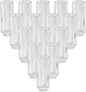 Serene Spaces Living Slim Clear Ribbed Glass Votive Holder, Decorative Centerpiece for Wedding, Christmas, Thanksgiving, Living Room, Home Décor, 2.25" Diameter & 6.25" Tall, Pack of 24