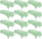 12 Pack 60 x 126 Inch Rectangle Tablecloth Sage Green Polyester Tablecloth for 8 Ft Rectangle Tables, Washable Fabric Table Cloth for Wedding Dining Table Buffet Parties Camping