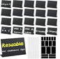 20 Pack Food Labels for Party Buffet - 4"x3" Reusable Chalkboard Buffet Signs for Food Display, Mini Tabletop Chalk Board for Catering Wedding Birthday, with 5 Markers and 85 Labels