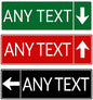 Custom Signs Outdoor Metal, Personalized Street Reflective Sign with Arrow, 8x24 Inches, Single/Double Sided, Rust Free Aluminum-UV Protected and Weatherproof