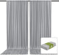 2 Panels Dark Gray Backdrop Curtain, 10 x 7 Feet Background Curtains for Parties, Weddings, Baby Showers, Bachelorette Halloween, Christmas Birthday Party Photoshoot Backdrop Curtains Decorations