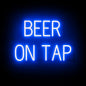 SpellBrite BEER ON TAP Sign | Beer-Related Sign with Neon Look, Blue LED Light Source | 23.0" x 15.0"