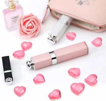 200pcs Pink Hearts Vase Filler Valentines Day Decorations, Acrylic Hearts Shaped Valentines Day Decor Plastic Heart Table Decor Pink