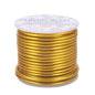 BENECREAT 9 Gauge Jewelry Craft Aluminum Wire 55 Feet Bendable Metal Sculpting Wire for Craft Floral Model Skeleton Making, Plant Gardening, Gold