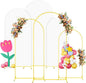 Metal Arch Backdrop Stand and White Wedding Arch Cover Set 7.2FT 6.6FT 6FT Wedding Arched Frame Balloon Arch Backdrop Stand with Spandex Arched Covers for Baby Shower Bridal Banquet Decor