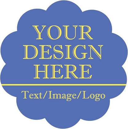 Custom Stickers 70-1000 Personalized Labels for Birthday Party Wedding, Customized Stickers for Business Logo(Flower)