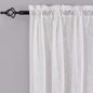 White Sheer Curtains 45 Inch Length, Modern Geometric Embroidery Sheer Rod Pocket Voile Drapes for Living room, Bedroom, Window Treatments Semi Curtain Panels for Villa, Set of 2, 52"x 45".
