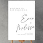 Calligraphy Wedding Welcome Signs, Welcome Sign Wedding, Customized Wedding Welcome Sign, Custom Wedding Welcome Sign