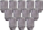 Serene Spaces Living 5in Smoke Ribbed Glass Votive Holder, Decorative Centerpiece for Wedding, Christmas, Thanksgiving, Dining Table, Living Room, Home Décor, 3.25" Diameter & 5" Tall, Pack of 24