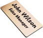 SINYUDUN Custom Engraved Name Tag Badges for Business, Personalized Identification with Pin, Magnetic, Adhesive, or Blank Backing, 1.5"x3", Rose Gold/Black Text
