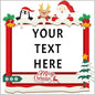 100-1000pcs Custom Stickers Merry Christmas Stickers Personalized Labels Adhesive Xmas Decorative Envelope Seals Stickers for Cards Gift Boxes(VSquare-2)
