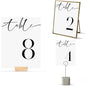 26 Pieces Table Numbers for Wedding Reception, Table Number 1-25 with Head Table Card, Double Sided Contemporary Table Number Design, 4x6" Wedding Table Numbers, Matte Lamination Table Number Cards
