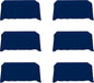 BRILLMAX 6 Pack Navy Blue Tablecloths for 6 Foot Rectangle Tables 90 x 132 Inch - 6ft Rectangular Bulk Linen Polyester Fabric Washable Cloth Cover for Wedding Reception Banquet Birthday Party