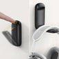 Lamicall Headphone Stand, Sticky Headset Holder - [Foldable & Compact] Headphone Holder Hook Mount, Adhesive Hanger Clip Under Desk, Earphone Clamp for Airpods Max, HyperX, Sennheiser, Black