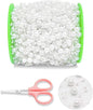 DomeStar 200FT White Pearls String, Artificial Pearl Strand Beaded Wire, for Home Decor, Garland Flowers, Party Supplies, DIY Crafts
