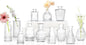 Bud Vases Set of 12,Glass Bud Vases in Bulk,Small Flower Vases for Centerpieces,Mini Vintage Vase for Wedding, Home Table Decor,Christmas,Party Decoration,Clear