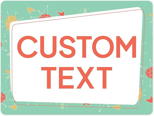 Custom Sign, Custom Street Sign, 11 Font Colors, 13 Font Styles, 4 Hole Options, 22 Sizes, 36x48 Inches, Rust Free DiBound, Fade Resistant, Made in USA by My Sign Center (Mid-Century Modern 2)