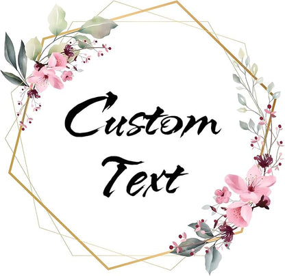 Custom Stickers for Weddings, Birthdays & Businesses - Personalized Labels with Your Logo - Waterproof, Fade and Heat Resistant - Pack of 100-1000 (Wreath K, 3 Inch)