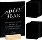 5 Pack 8x10 Inch Black Acrylic Signs Blanks, DIY 8x10 Blank Black Acrylic Sheet Sign 1/8 inch Thick for Wedding Party Table Sign, Wood Stand Not Included