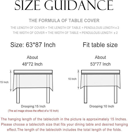 patdrea Designer Vintage Linen Table Cloth for Rectangle Table,Leopard Animal Pattern Soft Breathable Tablecloth,Decor Cover for Kitchen Dining,Christmas,Parties,Thanksgiving,63"x87"-from